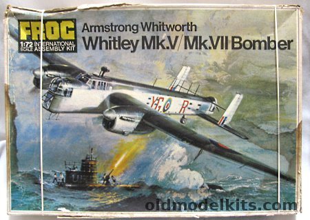 Frog 1/72 Armstrong Whitworth Whitley Mk.V/Mk.VII Bomber, F207 plastic model kit